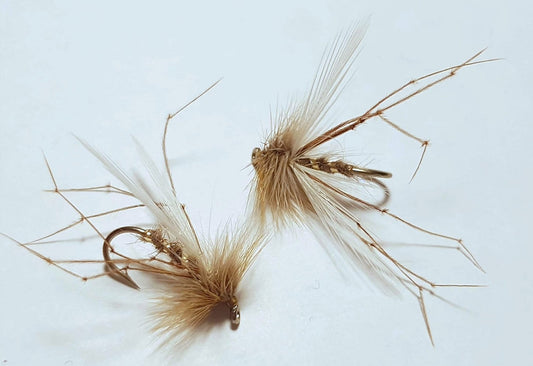 2 x Gold ribbed hares ear Daddy trout flies | size 8 Maruto hooks