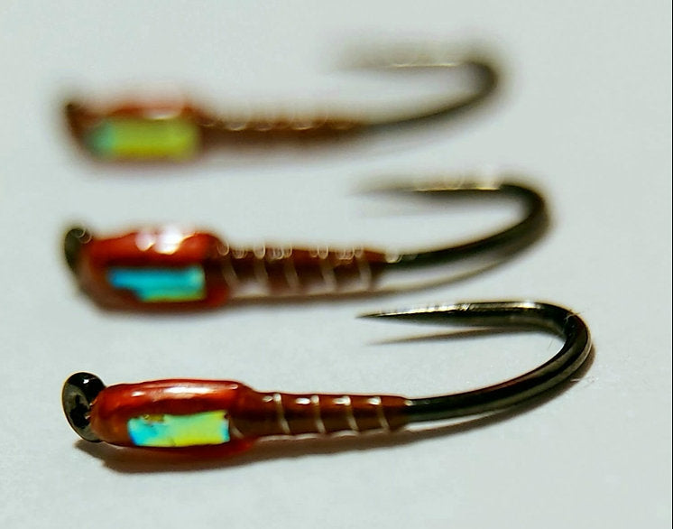 3x Fiery Brown Flashback Buzzers - trout flies