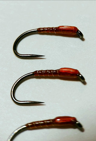 3x Fiery Brown Flashback Buzzers - trout flies