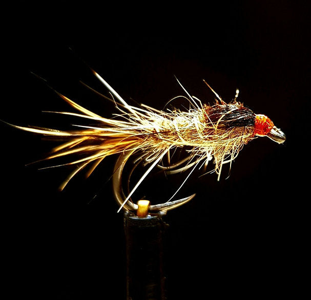 3 x Hares Ear Nymphs Trout Flies | size 14 competition barbless (darker tail)