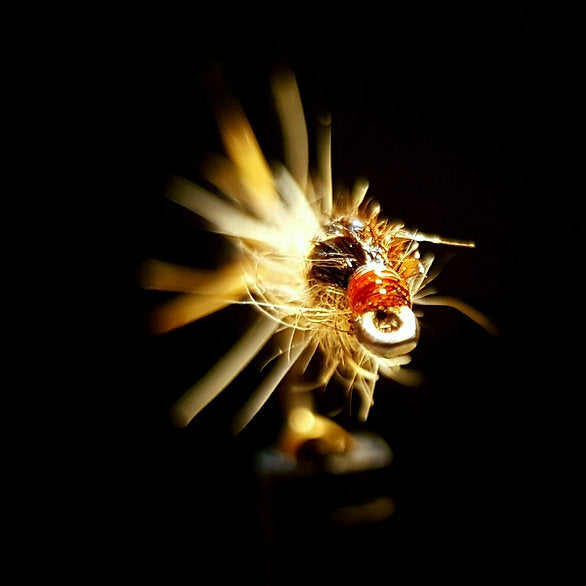 3 x Hares Ear Nymphs Trout Flies | size 14 competition barbless (darker tail)