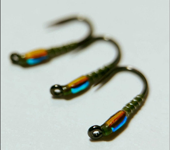 3x Olive Flashback Buzzers - Trout Flies