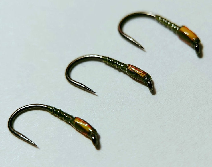 3x Olive Flashback Buzzers - Trout Flies