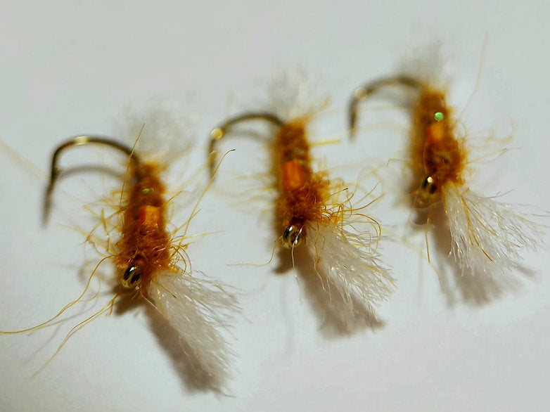 3 x Tobacco Brown Shipman's Buzzers | Fulling Mill FM1310 Dry Fly Size 12 hooks