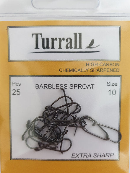 Fly Tying Hooks - Barbless Sproat (Turrall) - size 10