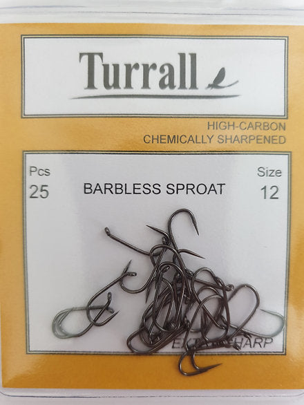 Fly Tying Hooks - Barbless Sproat (Turrall) - size 12