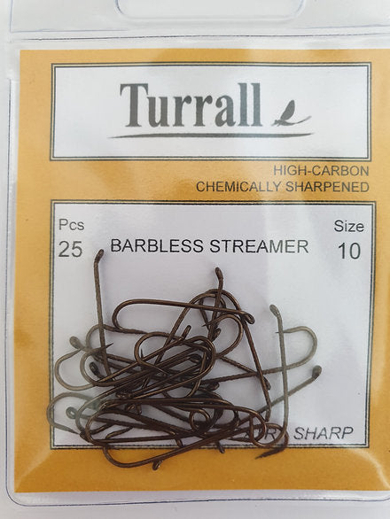 Fly Tying Hooks - Barbless Streamer (Turralls) - size 10
