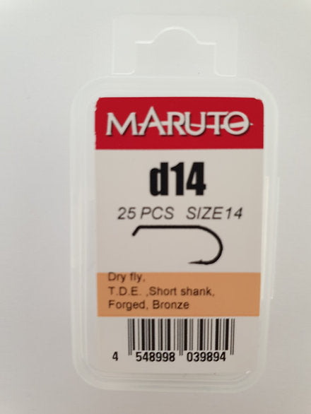 Fly Tying Hooks | Barbed Extra Fine Dry Fly (Maruto) - Size14