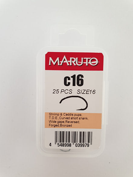 Fly Tying Hooks | Barbed Grub/Shrimp/Caddis (Maruto) - Size 16