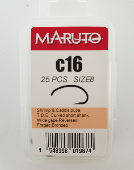 Fly Tying Hooks | Barbed Grub/Shrimp/Caddis (Maruto) - Size 8