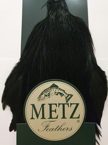 Metz Fly Tying Cock Cape | Grade 3 | Dyed Black