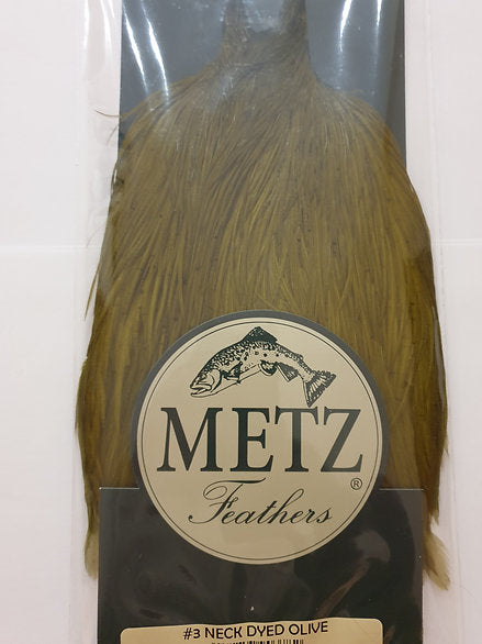 Metz Fly Tying Cock Cape | Grade 3 | Dyed Olive