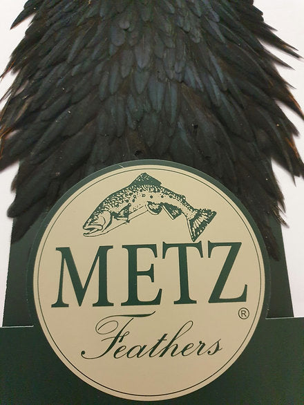 Metz Hen Saddle | Grade 1 Genetic Hen Hackle - Black