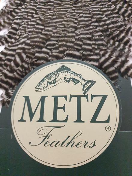 Metz Hen Saddle | Grade 1 Genetic Hen Hackle - Grizzle