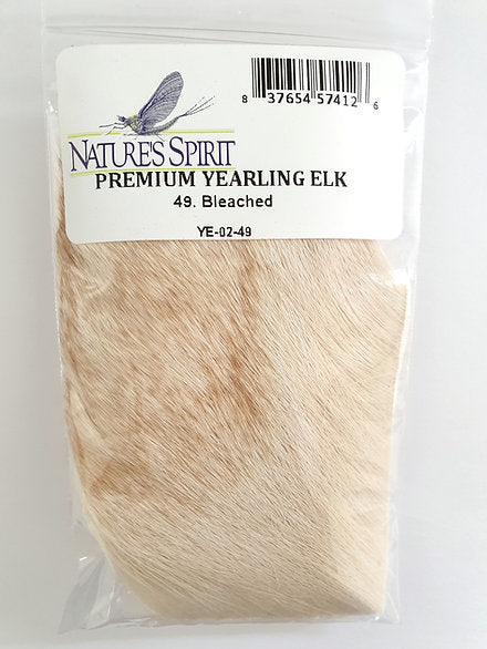 Nature's Spirit Fly Tying Premium Yearling Elk - Bleached