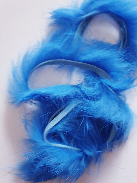 Nature’s Spirit Fly Tying Straight Cut Rabbit Zonkers - Steelie Blue