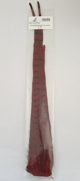 Ringneck Pheasant Tail Clump | Nature's Spirit Fly Tying | Red