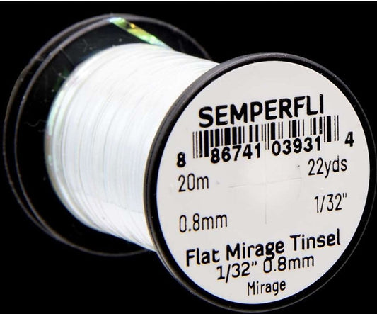 Semperfli Fly Tying Flat Mirage Mirror Tinsel 1/32" 0.8mm