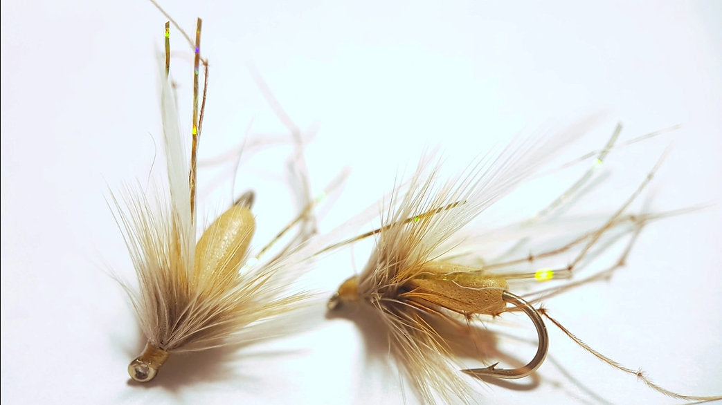 2 x foam backed Daddy trout flies | size 8 Maruto hooks