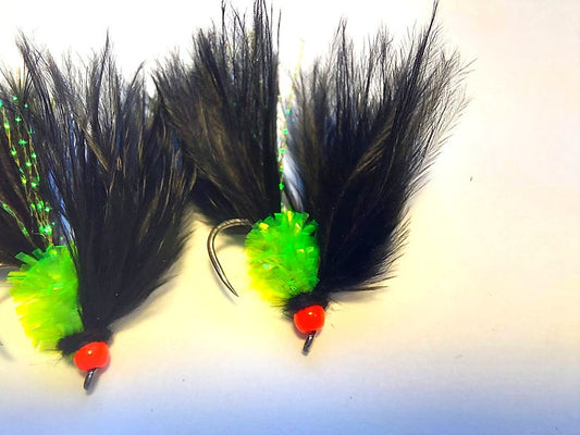 3 x Hot Head Black Cats Whiskers | size 8 comp barbless hooks