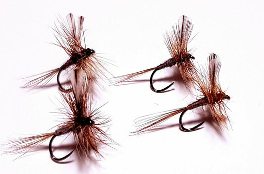 4 x Adam's Dry Fly Trout Fly |Size 16 barbless, Whiting & Metz hackle - reduced!