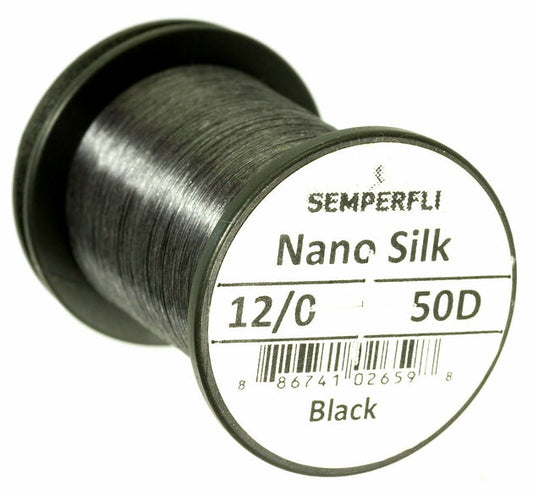 Fly Tying Semperfli Nano Silk 12/0 50D Black 100m Fly Tying Thread