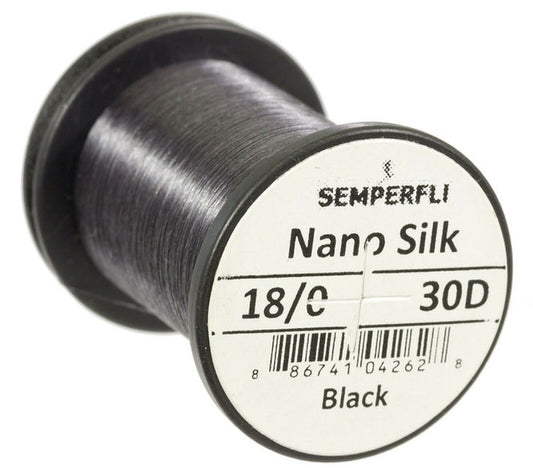 Fly Tying Semperfli Nano Silk 18/0 (30D) Black 100m Fly Tying Thread
