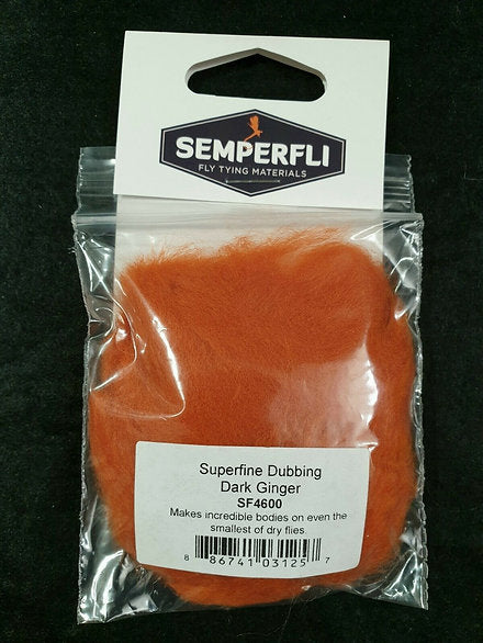 Fly Tying Semperfli Superfine Dubbing - Dark Ginger