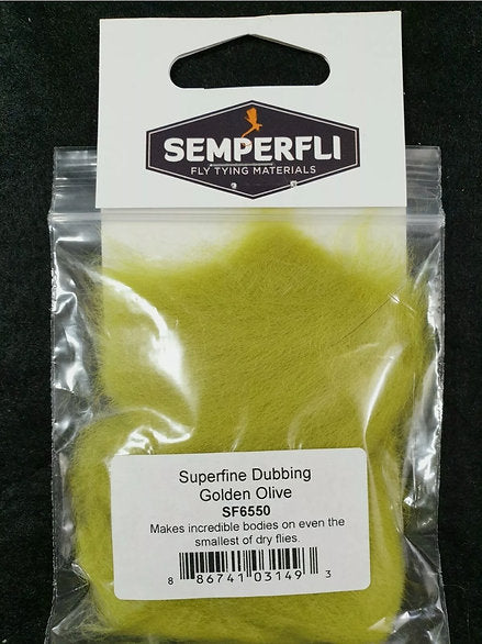 Fly Tying Semperfli Superfine Dubbing - Golden Olive