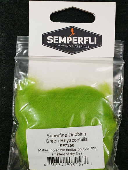 Fly Tying Semperfli Superfine Dubbing - Green Rhyacophilla