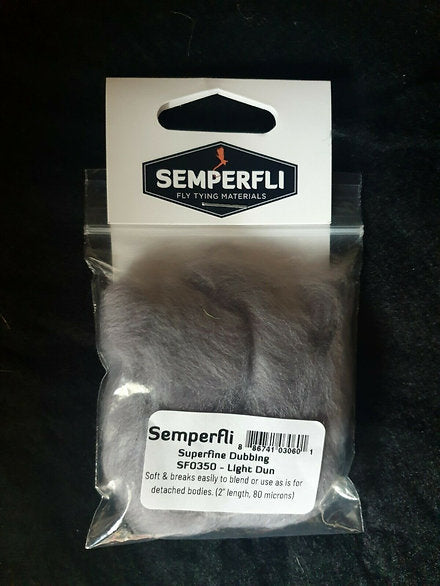 Fly Tying Semperfli Superfine Dubbing - Light Dun