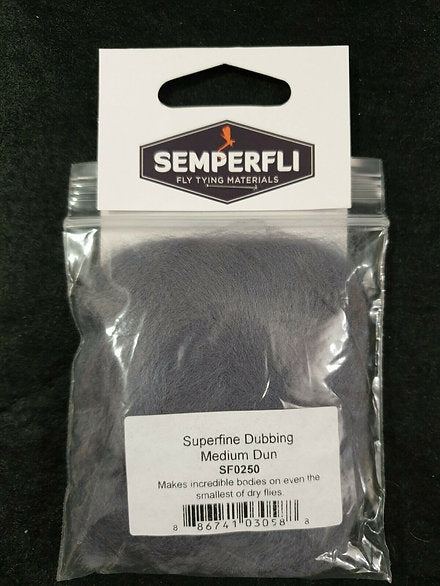 Fly Tying Semperfli Superfine Dubbing - Medium Dun