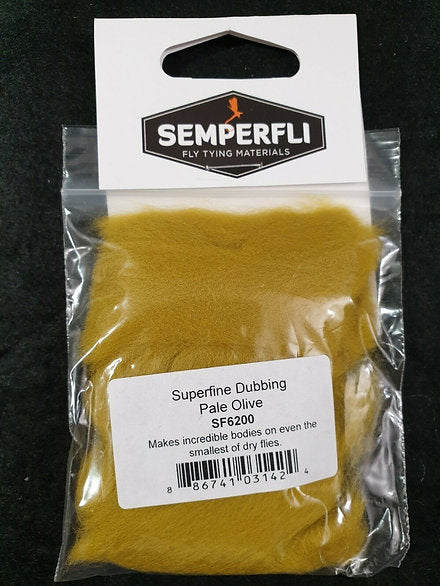 Fly Tying Semperfli Superfine Dubbing - Pale Olive