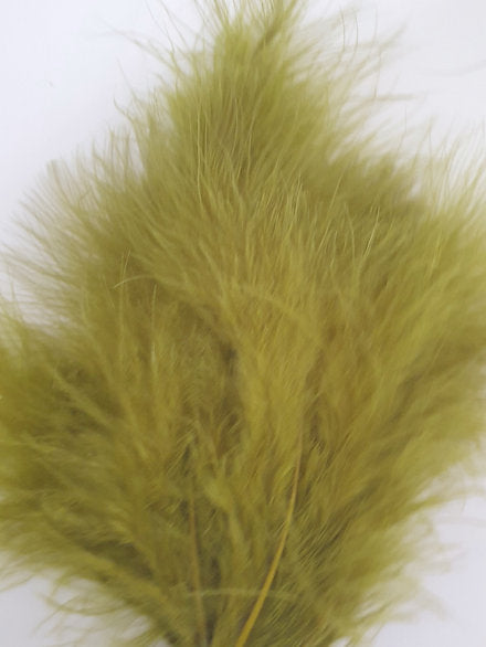 Fly tying Turrall Marabou (turkey) plumes - medium olive