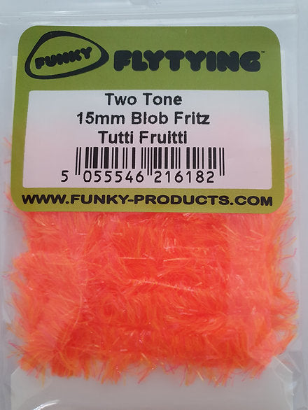 Fly Tying Materials (UK) | Funky Fly Tying 15mm Two Tone Blob Fritz - Tutti Frutti
