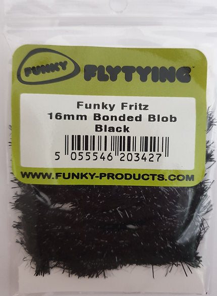Fly Tying Materials (UK) | Funky Fly Tying Fritz 16mm Bonded Blob - Black