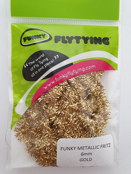 Funky Fly Tying Metallic 6mm Fritz - Gold