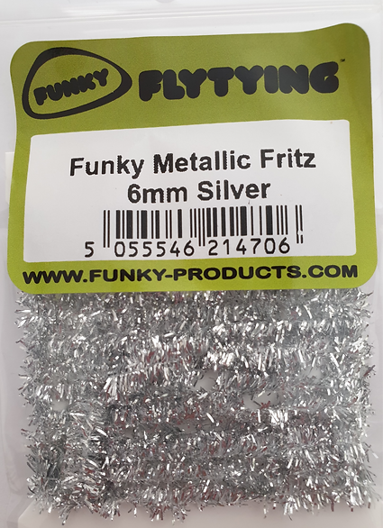 Funky Fly Tying Metallic 6mm Fritz - Silver
