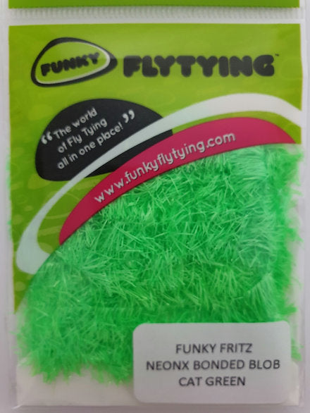 Funky Fly Tying NeonX Bonded Blob Fritz - Cat Green