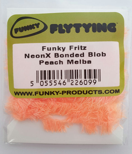 Funky Fly Tying NeonX Bonded Blob Fritz - Peach Melba