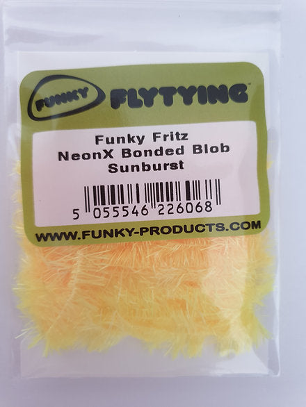 Funky Fly Tying NeonX Bonded Blob Fritz - Sunburst