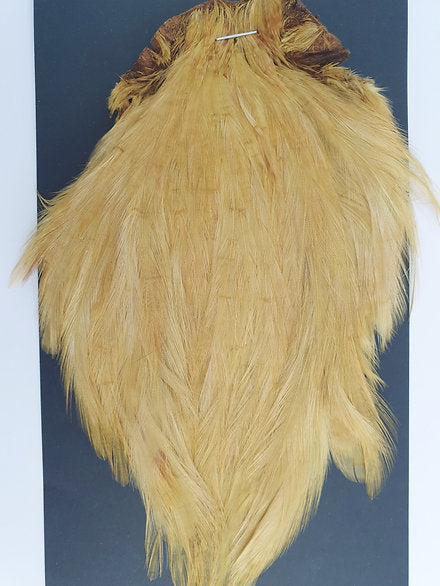 Indian Cock Neck/Cape | Turrall fly tying materials - golden olive