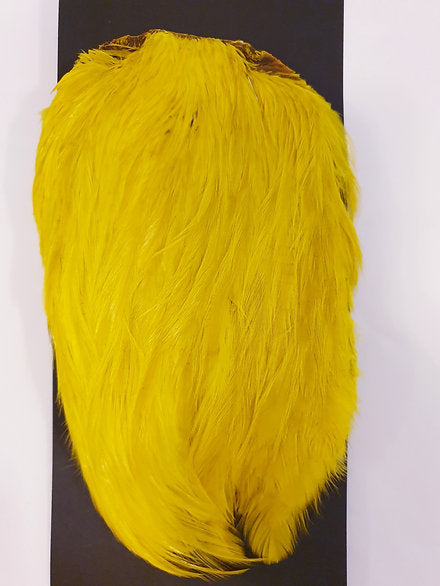 Indian Cock Neck/Cape | Turrall fly tying materials - yellow