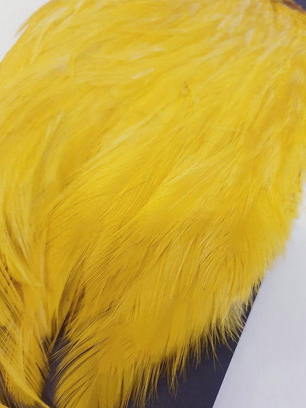 Indian Cock Neck/Cape | Turrall fly tying materials - yellow