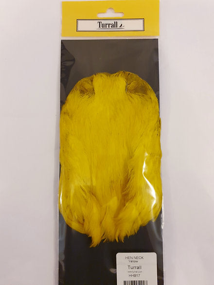 Indian Hen Neck/Cape | Turrall fly tying materials - yellow