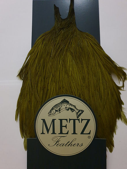 Metz Fly Tying Cock Cape | Grade 3 | Dyed Olive