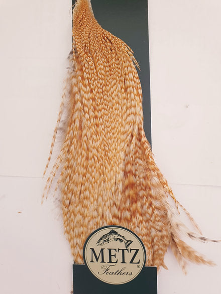 Metz Fly Tying Half Cock Cape - Barred Ginger