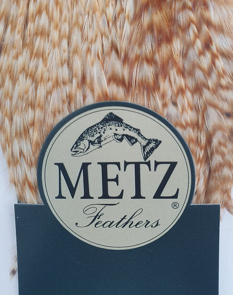 Metz Fly Tying Half Cock Cape - Barred Ginger