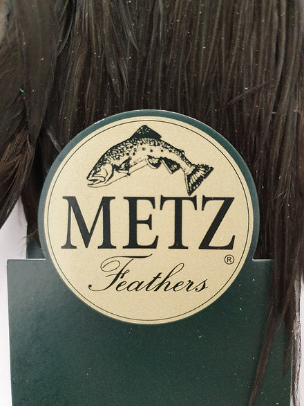 Metz Fly Tying Half Cock Cape - Black