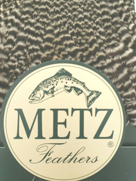 Metz Fly Tying Half Cock Cape - Grizzly